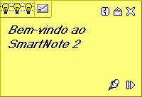 SmartNote 2's main note window, welcoming a new user.