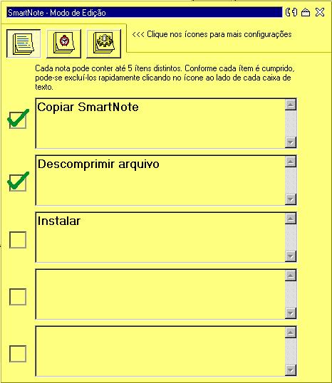 A note's editing screen with a five-item checklist.