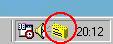 The SmartNote 2 icon in the Windows system tray.